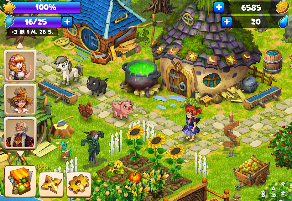 Gambar sampul Farmdale: farming games & town with villagers