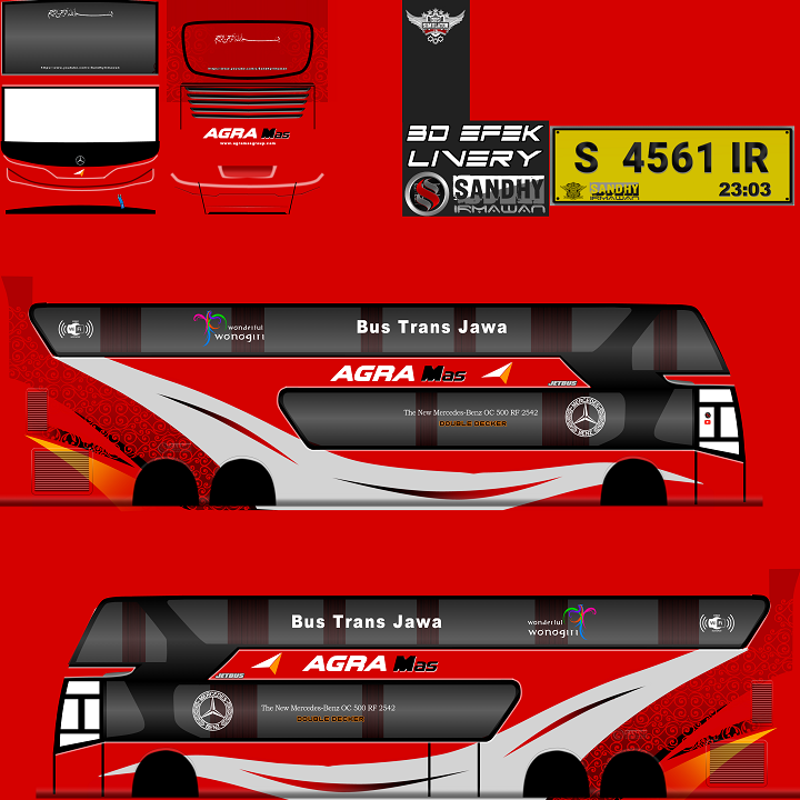 livery bussid super double decker agra mas mercy