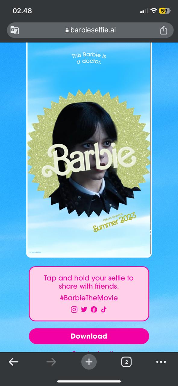 download template poster film barbie