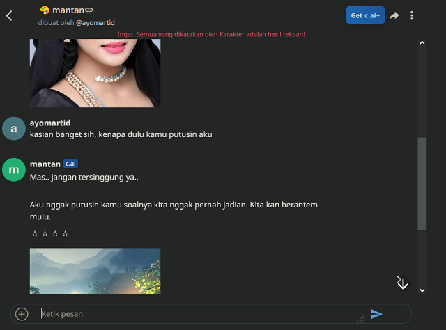 cara chat character ai bahasa indonesia