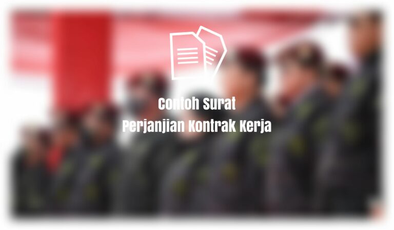 contoh surat perjanjian kontrak kerja bin