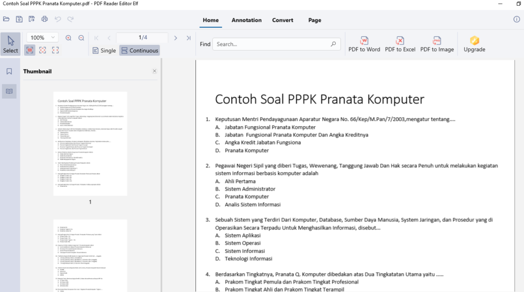 contoh soal pppk pranata komputer