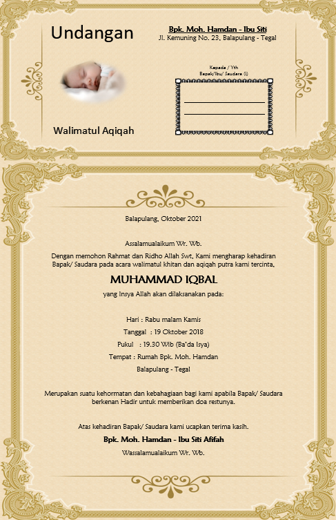 template undangan aqiqah 6