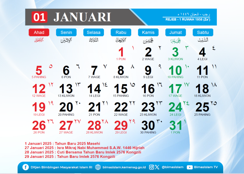 kalender 2025 kemenag