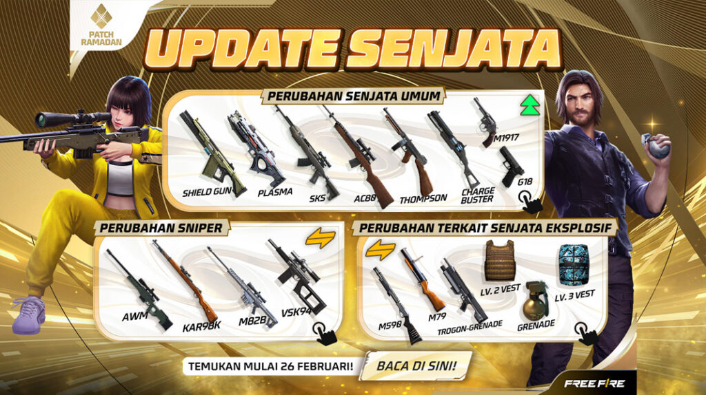 update senjata ff