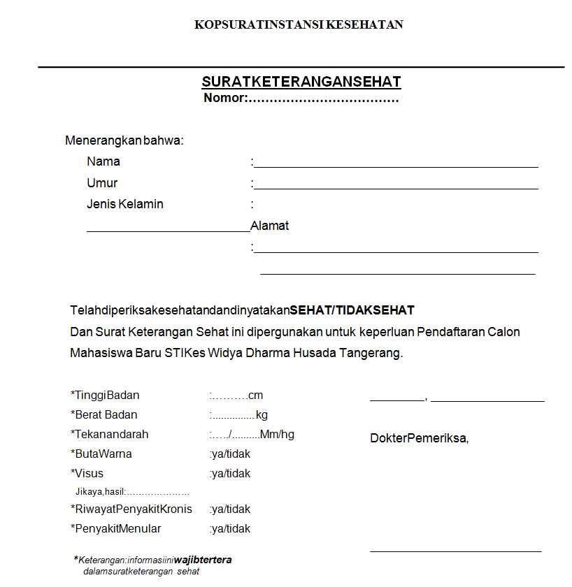 surat keterangan sehat 2
