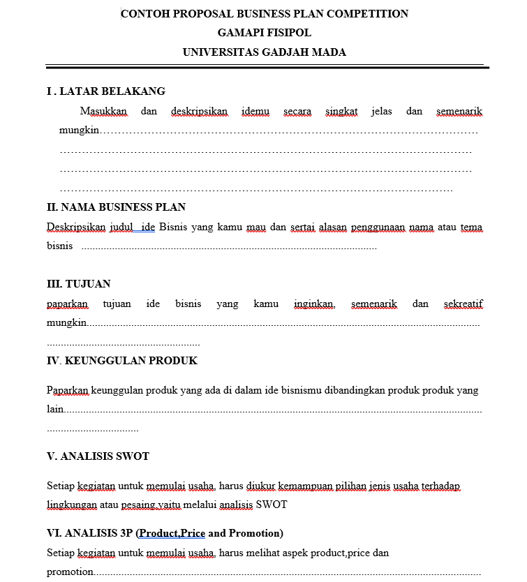 template proposal bisnis