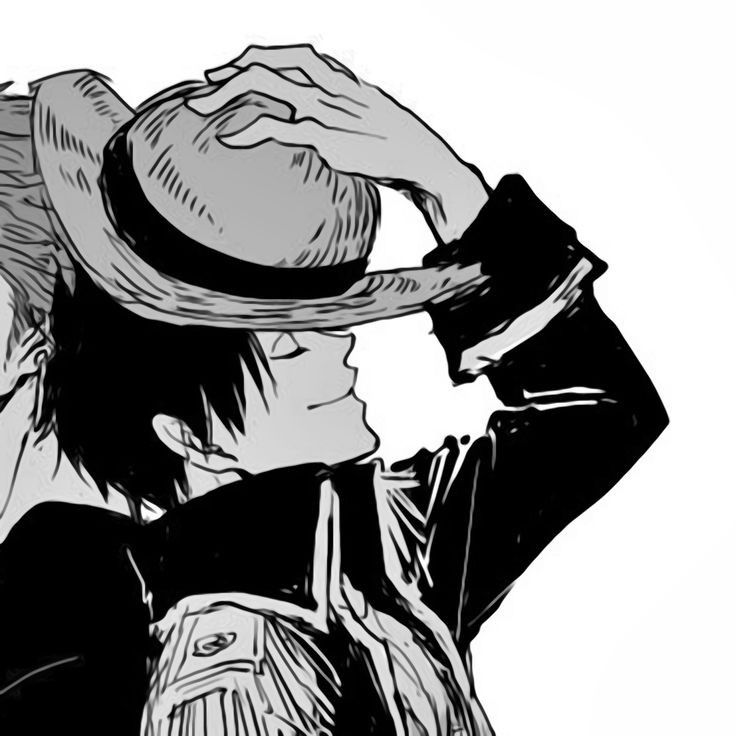 pp one piece hitam putih