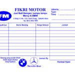 nota bengkel motor