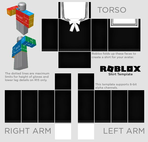 Template Baju Roblox PNG