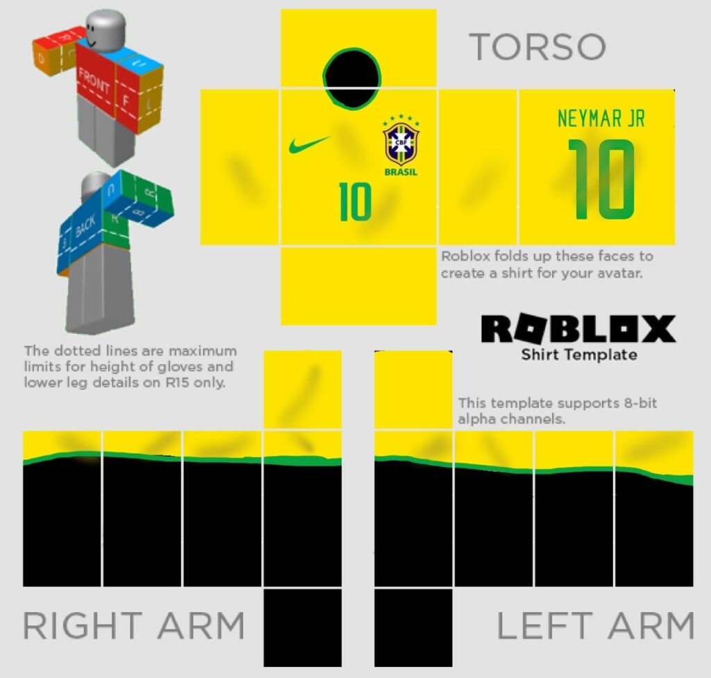 skin neymar roblox baju