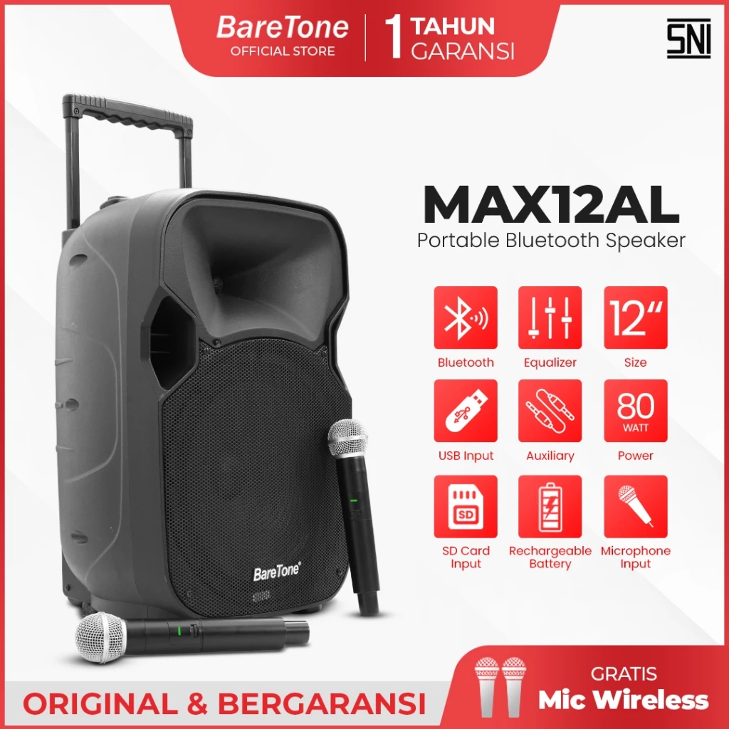 BareTone Speaker Portable MAX12AL